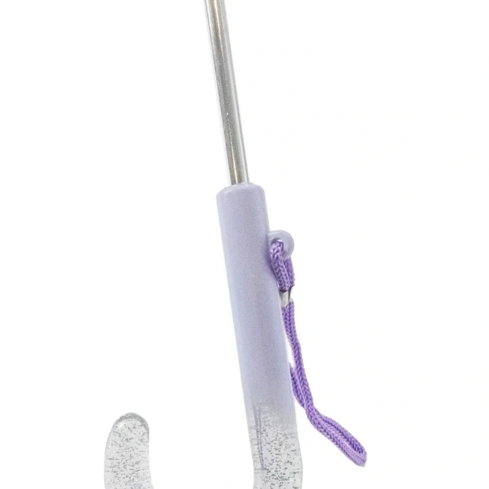 Justice Transparent Umbrella with Purple and Multicolor Dots